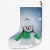 Personalisierter Schneemann Kleiner Weihnachtsstrumpf (Rückseite)