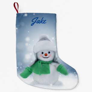 Personalisierter Schneemann Kleiner Weihnachtsstrumpf