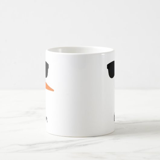 Personalisierter Schneemann mit Sonnenbrille, Weih Kaffeetasse (Mittel)