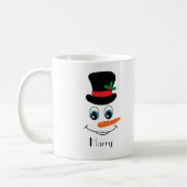 Personalisierter Schneemann mit Tophat Kaffeetasse (Links)