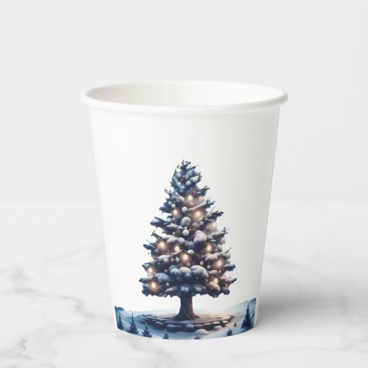 Personalisierter Schneemann Pappbecher (Rückseite)