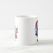 Personalisierter Schneemann & Reindefest Kaffeetasse (Mittel)