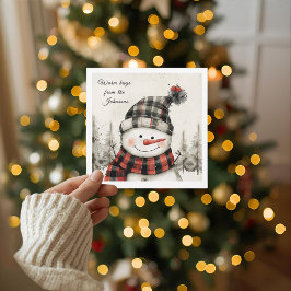 Personalisierter Schneemann-Weihnachten mit Famili
