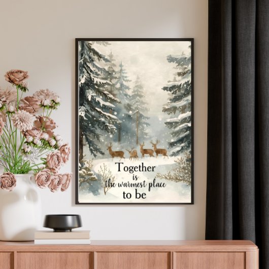 Personalisierter Schneewald Poster