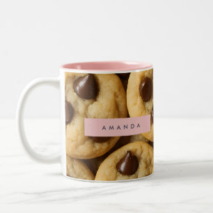 Personalisierter Schokoladen-Chip-Keks Zweifarbige Tasse