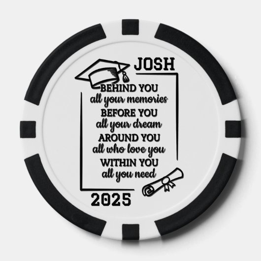 Personalisierter Schöner Abschluss Pokerchips (Vorderseite)