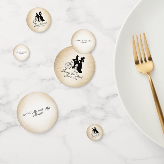 Personalisierter schöner Biker Wedding Confetti Konfetti (Gruppe)