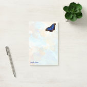 Personalisierter Schöner Blauer Morpho-Schmetterli Post-it Klebezettel (Büro)