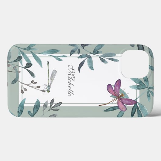 Personalisierter schöner Dragonfly-Garten Case-Mate iPhone Hülle (Rückseite (Horizontal))