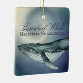 Personalisierter schöner Humpback Whale Weihnachte Keramikornament (Rechts)