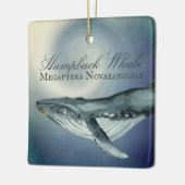 Personalisierter schöner Humpback Whale Weihnachte Keramikornament (Links)