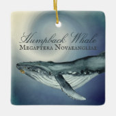 Personalisierter schöner Humpback Whale Weihnachte Keramikornament (Vorderseite)