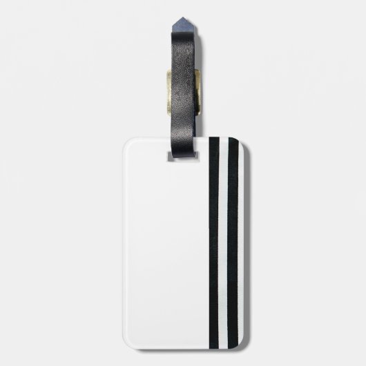 Personalisierter schöner Long Black Eyelashes Gepäckanhänger (Rückseite vertikal)