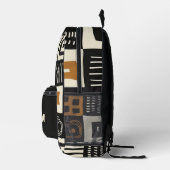 Personalisierter schöner Mud Tuch Afrikanisch Bedruckter Rucksack (Rechts)