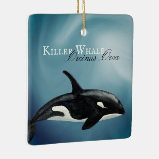 Personalisierter schöner Orca Killer Wal Weihnacht Keramikornament (Rechts)