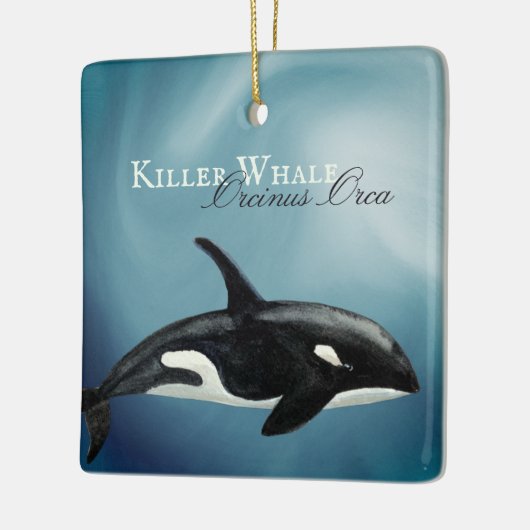 Personalisierter schöner Orca Killer Wal Weihnacht Keramikornament (Links)