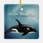 Personalisierter schöner Orca Killer Wal Weihnacht Keramikornament (Vorderseite)