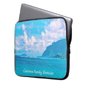 Personalisierter schöner Ozeanwellenwald Laptop-Si Laptopschutzhülle (Vorderseite Links)