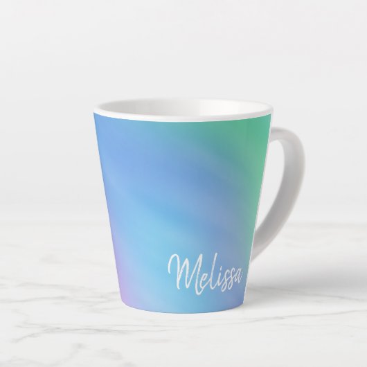 Personalisierter schöner Rainbow Sky Milchtasse (Rechte Ecke)