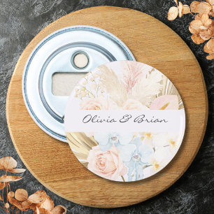 Personalisierter schöner tropischer Blumenstrauß F Flaschenöffner