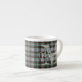 Personalisierter schottischer Schottenmuster-Kaffe Espressotasse (Vorderseite Rechts)