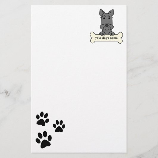 Personalisierter schottischer Terrier Briefpapier (Vorderseite)