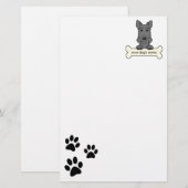 Personalisierter schottischer Terrier Briefpapier (Vorne/Hinten)