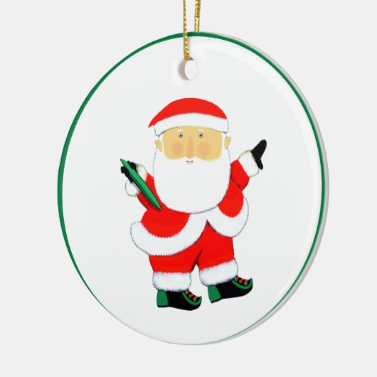 personalisierter Schrei Keramik Ornament (Links)