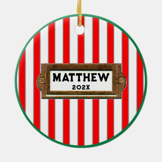 personalisierter Schrei Keramik Ornament (Hinten)