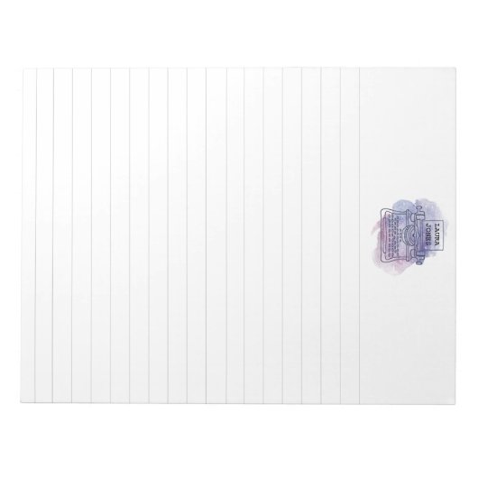 Personalisierter Schreibmaschinenbuchstabe Notizblock (Vorderseite)