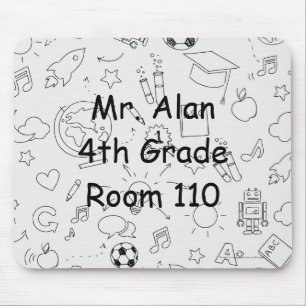 Personalisierter Schreibtisch für Grundschullehrer Mousepad