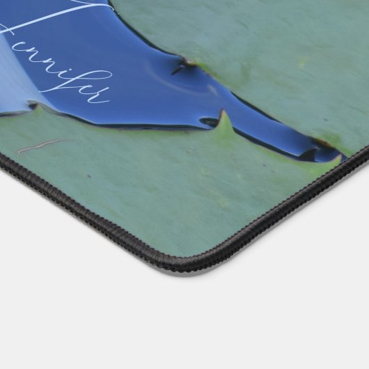 Personalisierter Schreibtisch Matten Pads mit blau Schreibtischunterlage (Ecke)