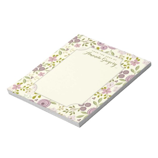 Personalisierter Schreibtisch mit dem Kommentar zu Notizblock (Rotiert)