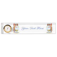 Personalisierter Schreibtisch Name Plate Snowman S