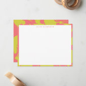 Personalisierter Schreibtischname Bright Abstrakt Mitteilungskarte (Vorderseite/Rückseite Beispiel)