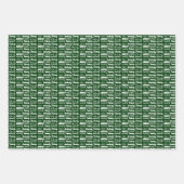 Personalisierter Schriftart "Grüne Namen" Weihnach Geschenkpapier Set (Vorderseite 3)