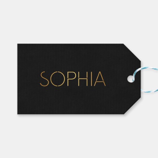 Personalisierter Schriftart Sophia Geschenkanhänger (Vorderseite (Horizontal))