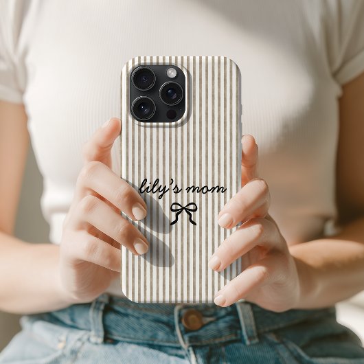 Personalisierter Schriftname Coquette Muttertag Ma iPhone Hülle