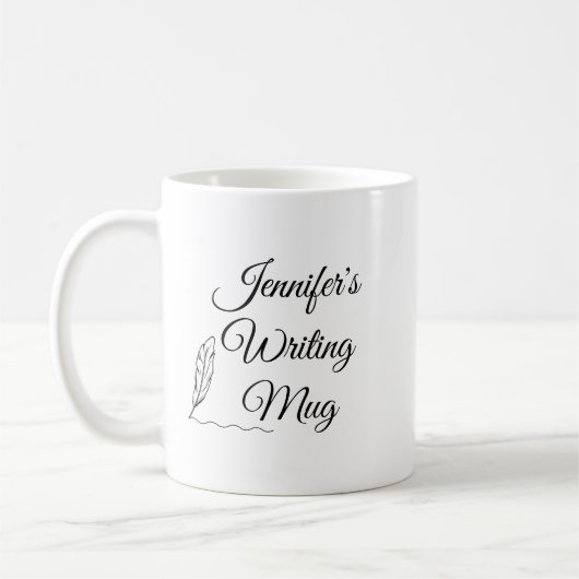 Personalisierter Schriftsteller Kaffeetasse (Links)