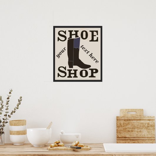 Personalisierter Schuhladen Poster (Küche)