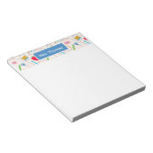 Personalisierter Schulaufkleber Notizblock (angewinkelt)