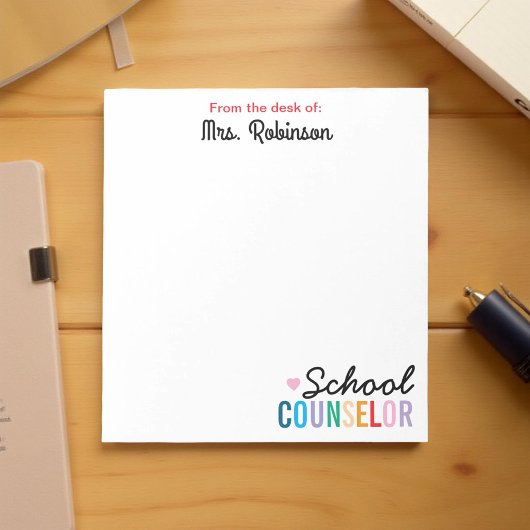 Personalisierter Schulberater Notizblock