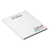 Personalisierter Schulberater Notizblock (angewinkelt)
