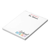 Personalisierter Schulberater Notizblock (Rotiert)