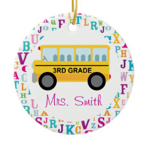 Personalisierter Schulbuslehrer - Ornament