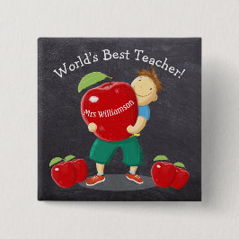 Personalisierter Schüler mit dem besten Lehrer Button
