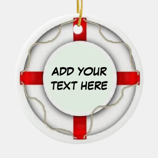 Personalisierter Schutz der Schiffspassage Keramik Ornament (Vorne)