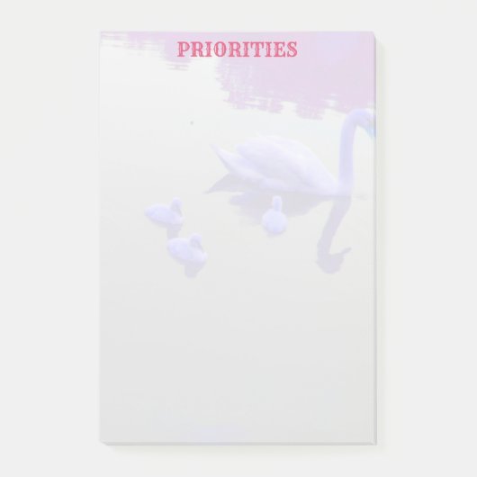 Personalisierter Schwanensee Post-it Klebezettel (Vorderseite)