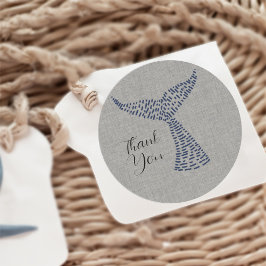 Personalisierter Schwanz Nautic Runder Aufkleber