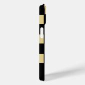Personalisierter Schwarz/Gold-Karo Case-Mate iPhone Hülle (Rückseite / Rechts)